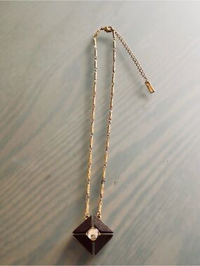 Jewelmint Daphne Faux Jewel Gold Tone Pendant Necklace